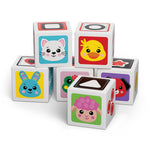 Kids Hits: My First Wooden Cubes - Stack, Match, and Explore with Six Cute Animals, Numbers, and Shapes – 100% Eco-Friendly Fun