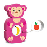 Kids Hits: Wooden Toy - Unleash Creativity with the Funny Monkey Build-and-Match Game!