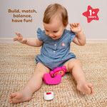 Kids Hits: Wooden Toy - Unleash Creativity with the Funny Monkey Build-and-Match Game!