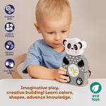 Kids Hits: Wooden Toy - Unleash Creativity with the Cute Panda Build-and-Match Game!