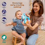 Kids Hits: Colorful Wooden Push & Pull Toy Pull-Along Horse - A Fun Companion for Toddler Exploration!