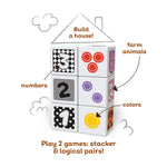 Kids Hits: My First Wooden Cubes - Stack, Match, and Explore with Six Cute Animals, Numbers, and Shapes – 100% Eco-Friendly Fun