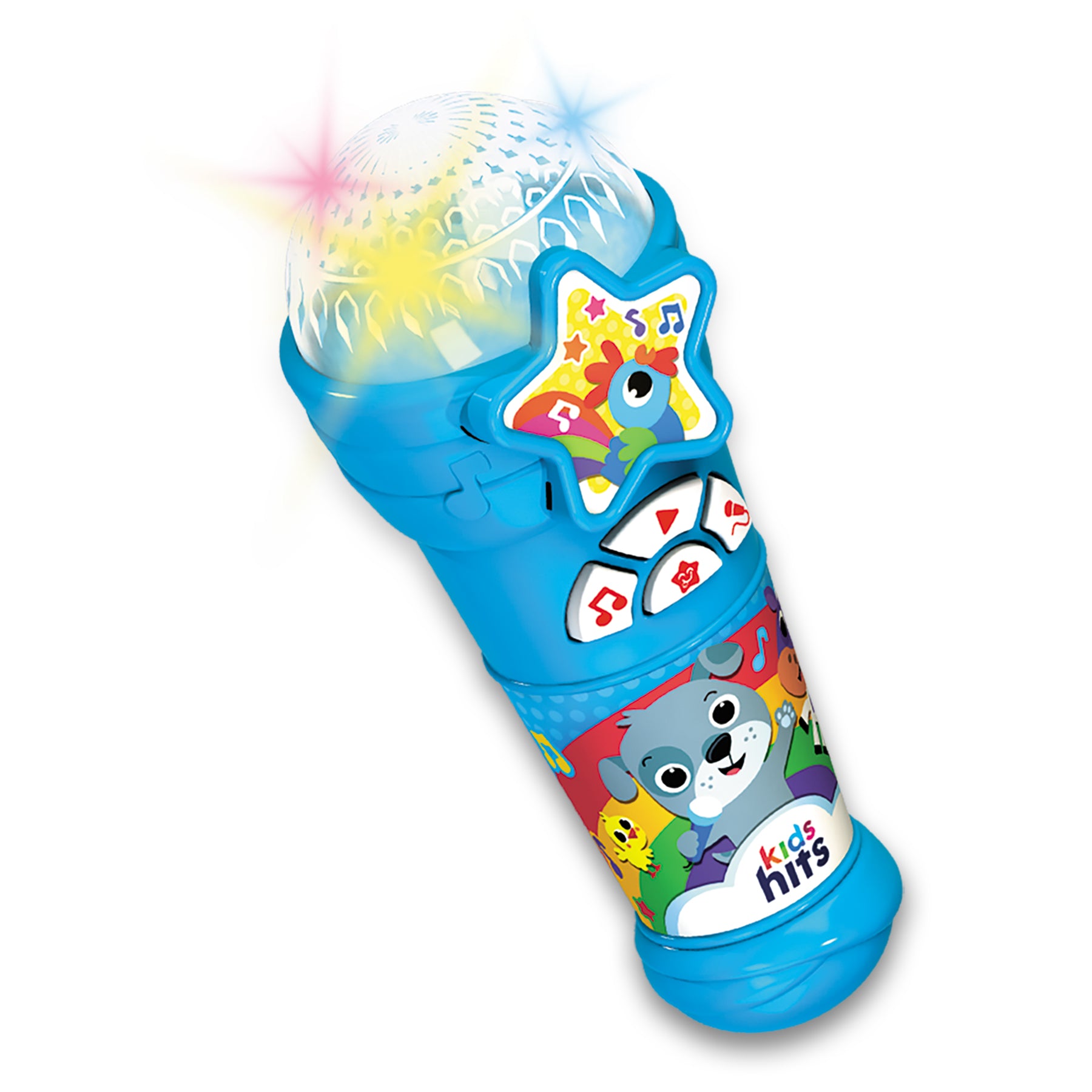 Kids Hits Educational Toddler Lightshow Microphone Toy Popular Songs Blue