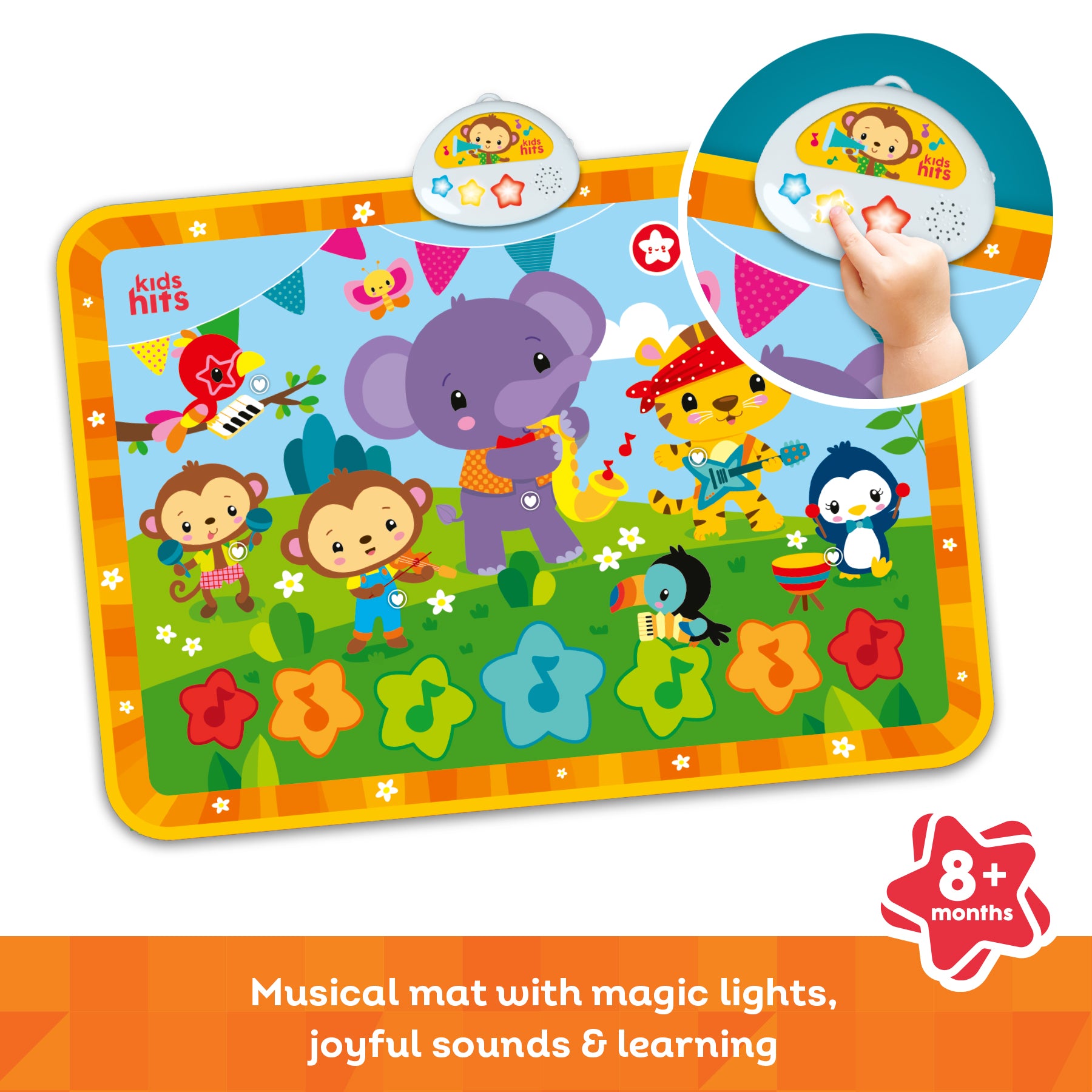 Kids Hits Educational Baby Light and  Sound Mat Toy Baby Concert