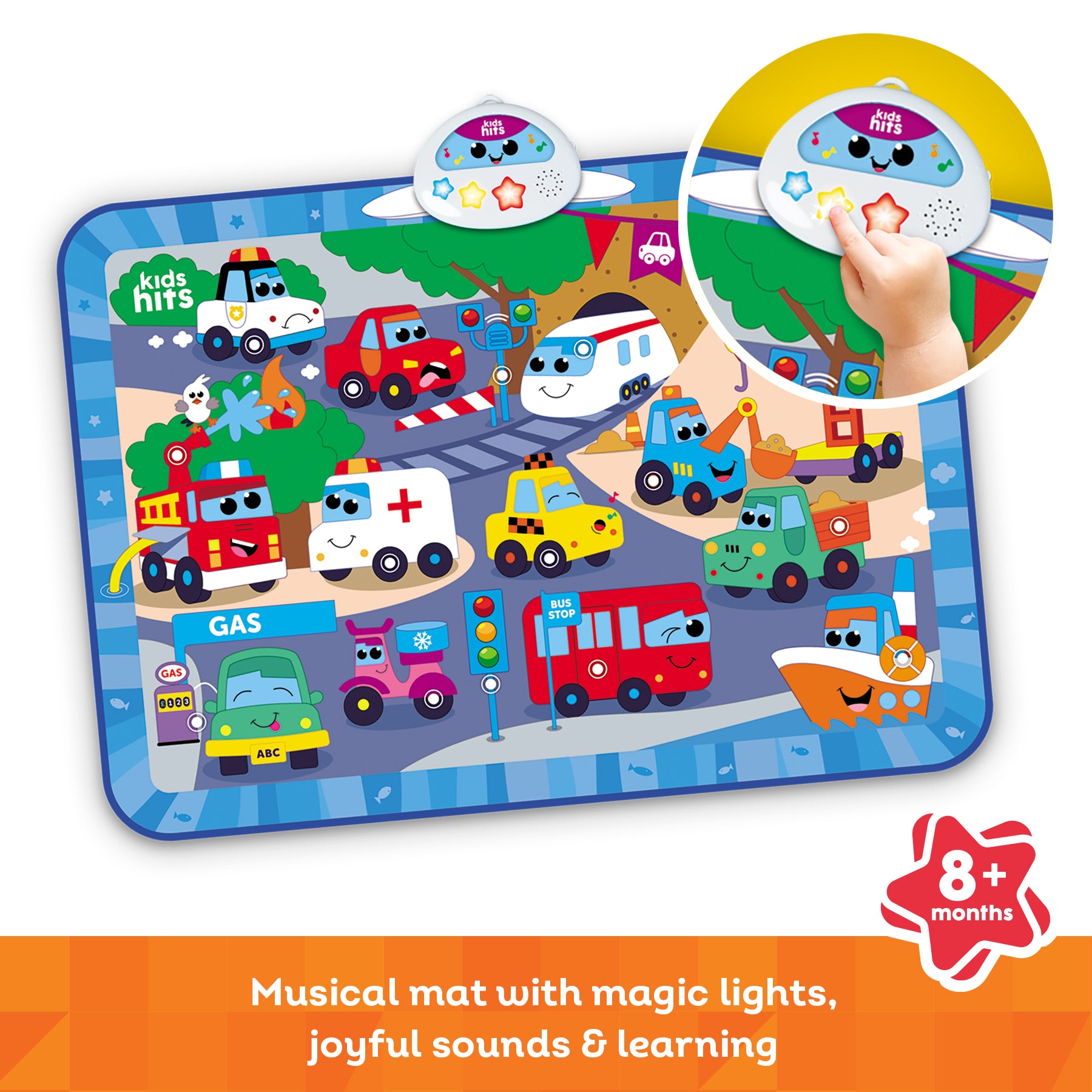 Kids Hits Educational Baby Light and  Sound Mat Toy Big City Rush