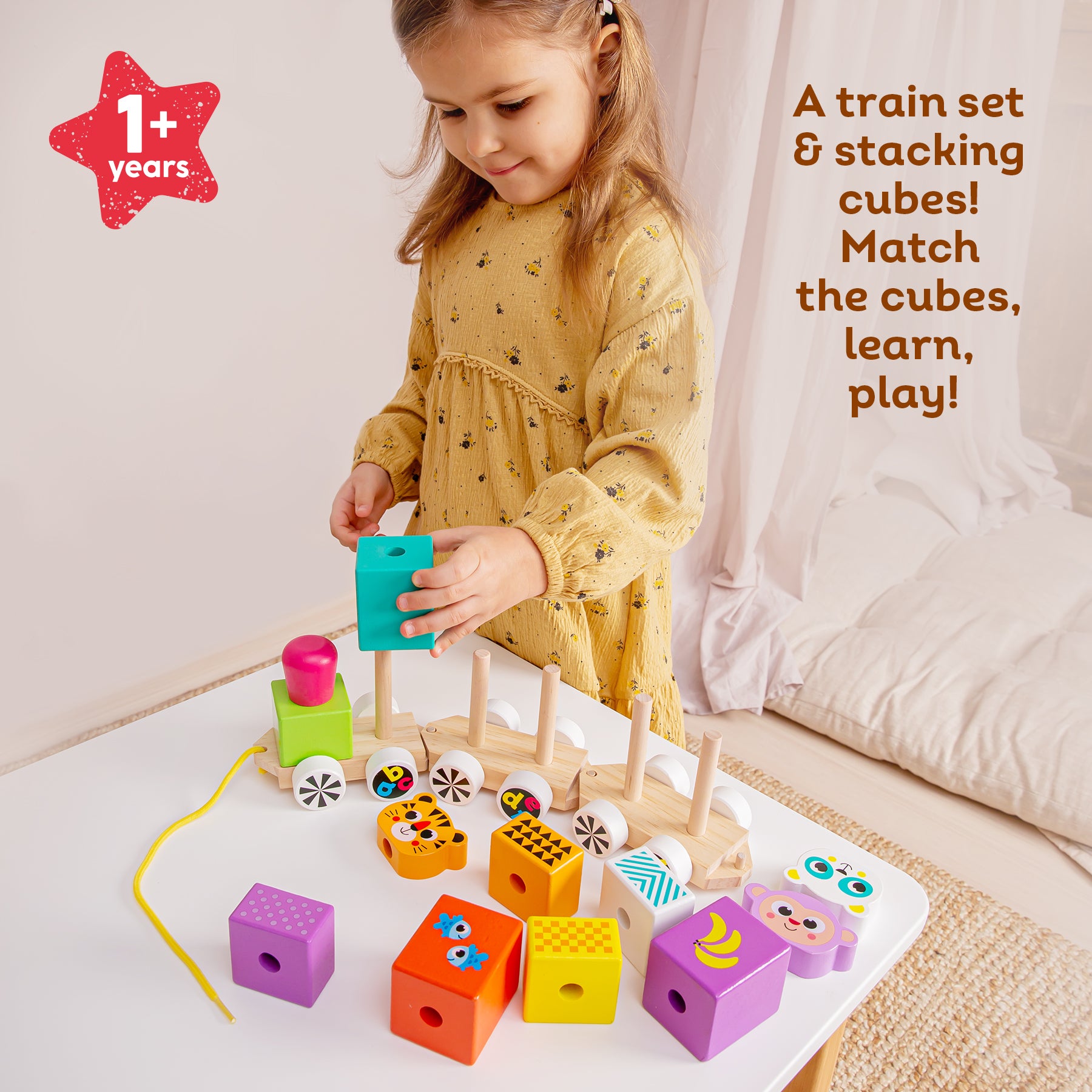 Kids Kits Wooden Train: Happy Friends