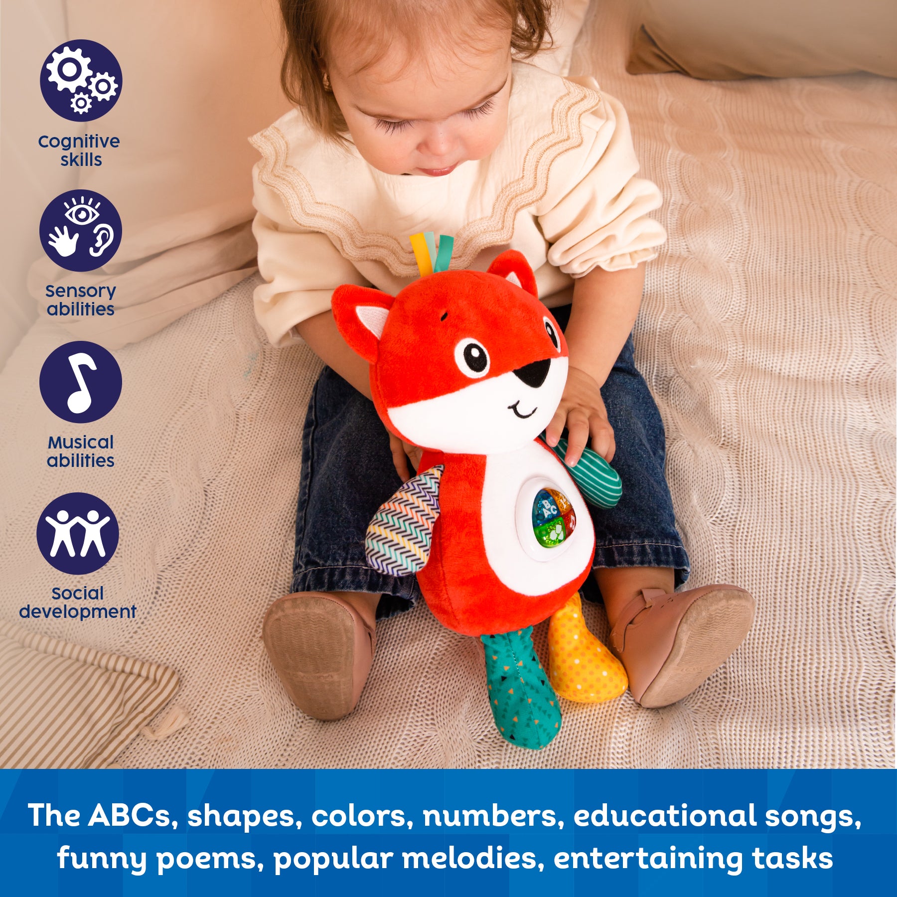 Kids Hits My Friend Baby Fox Lucy: A Soft Plush Music Toy for Joyful Learning and Playtime Bliss