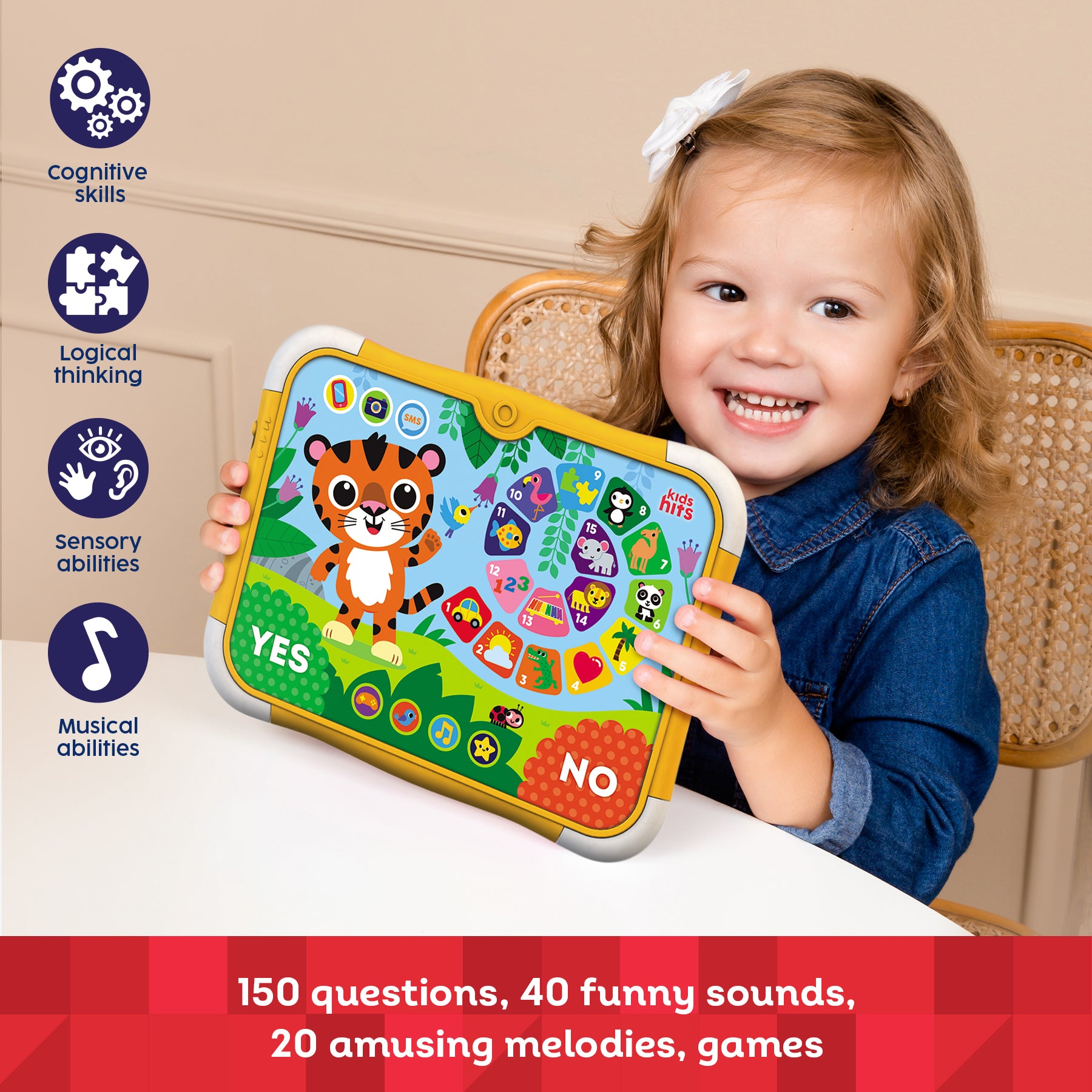 Kids Hits Educational Toddler Touch Pad Tiger Quiz