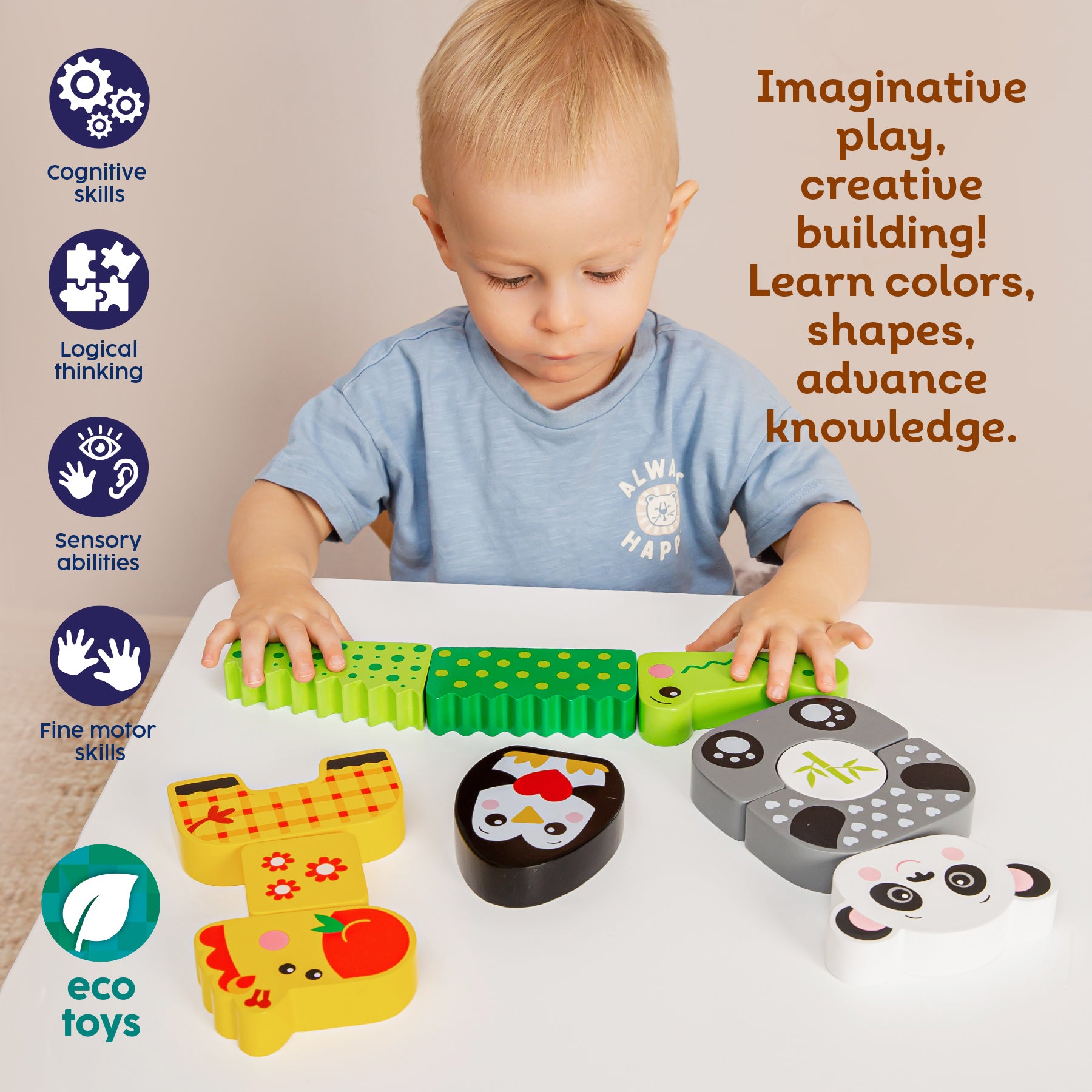 Kids Hits: Build Your Own Adventure with the Wooden Blocks Friendly Zoo!