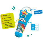 Kids Hits Educational Toddler Lightshow Microphone Toy Popular Songs Blue