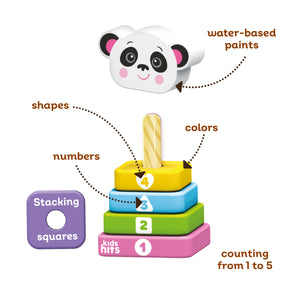 Kids Hits Wooden Stack and Play Panda: Endless Fun in Every Stack!