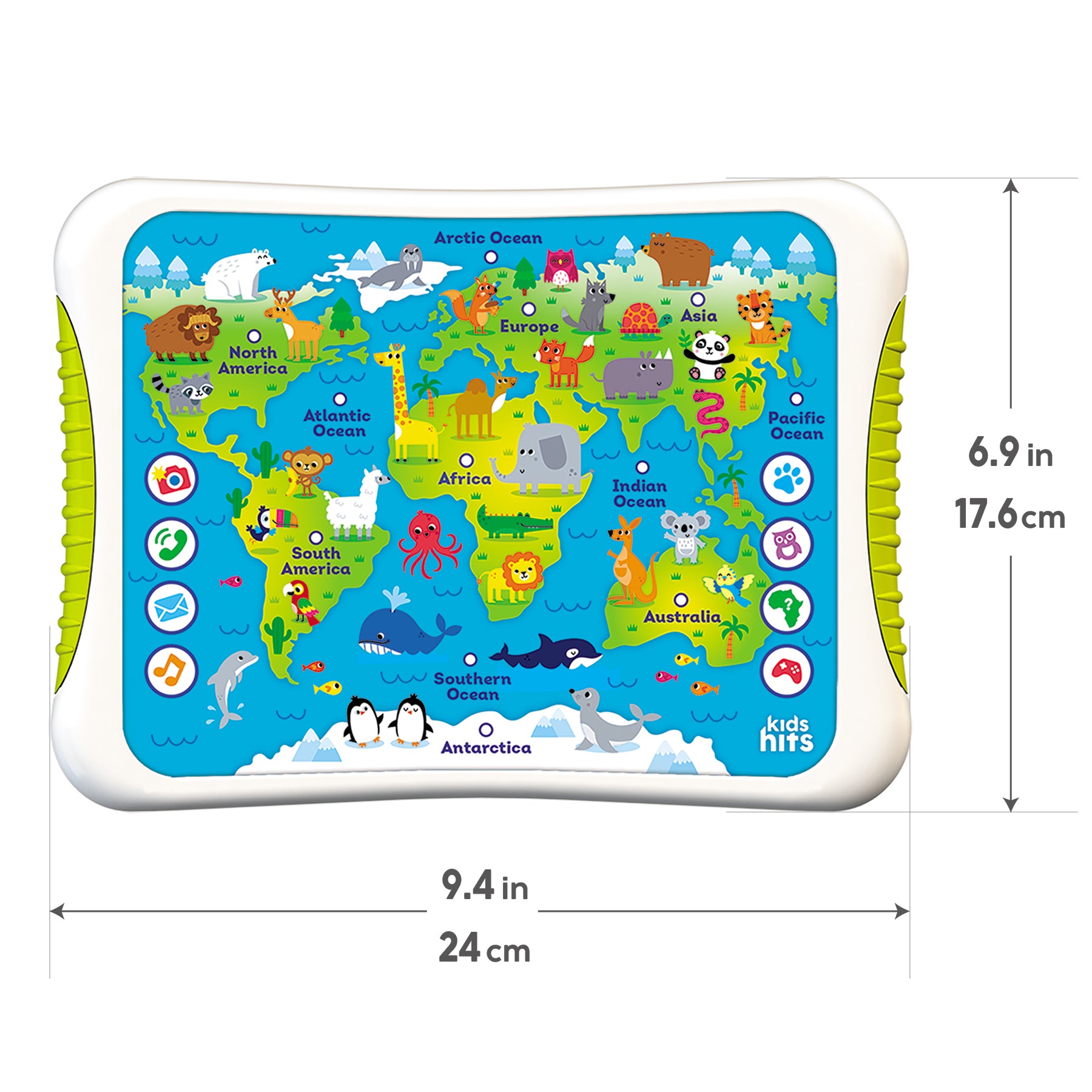 Hitpad Layout Kids Hits Educational Toddler Hit Pad Toy Discovery Atlas