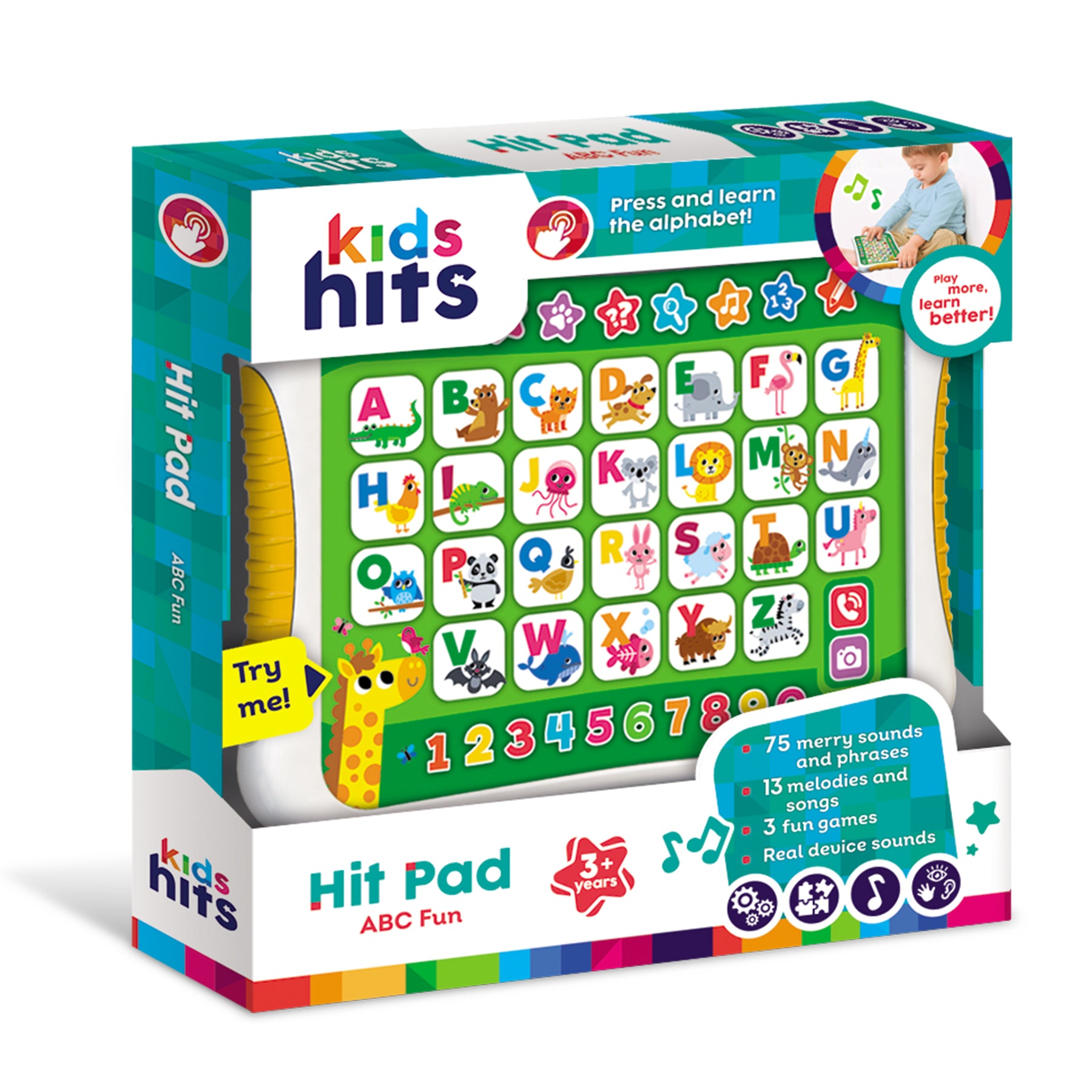 Kids Hits Educational Toddler Hit Pad  Toy ABC Fun