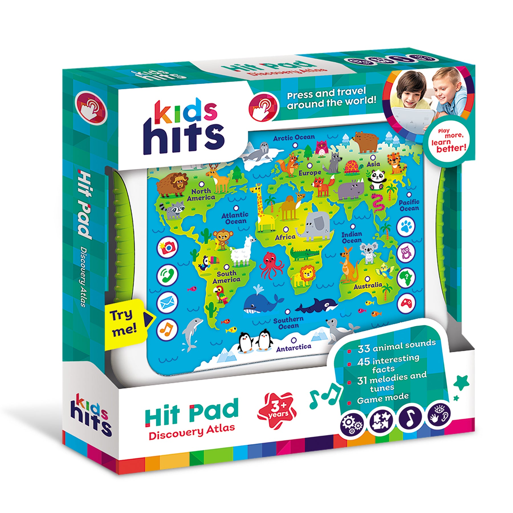 Hitpad Layout Kids Hits Educational Toddler Hit Pad Toy Discovery Atlas