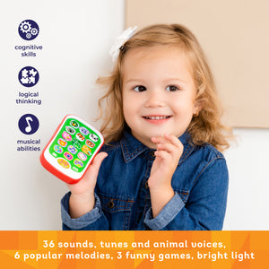 Kids Hits Educational Toddler Smart Phone Toy Light-up Zoo