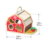 Kids Hits Sorting House: On the Farm – Fun Farm-Themed Wooden Shape Sorter for Early Learning!