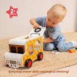 Sorting Truck: Safari Journey – Colorful Animal-Themed Shape Sorter & Pull-Along Toy!