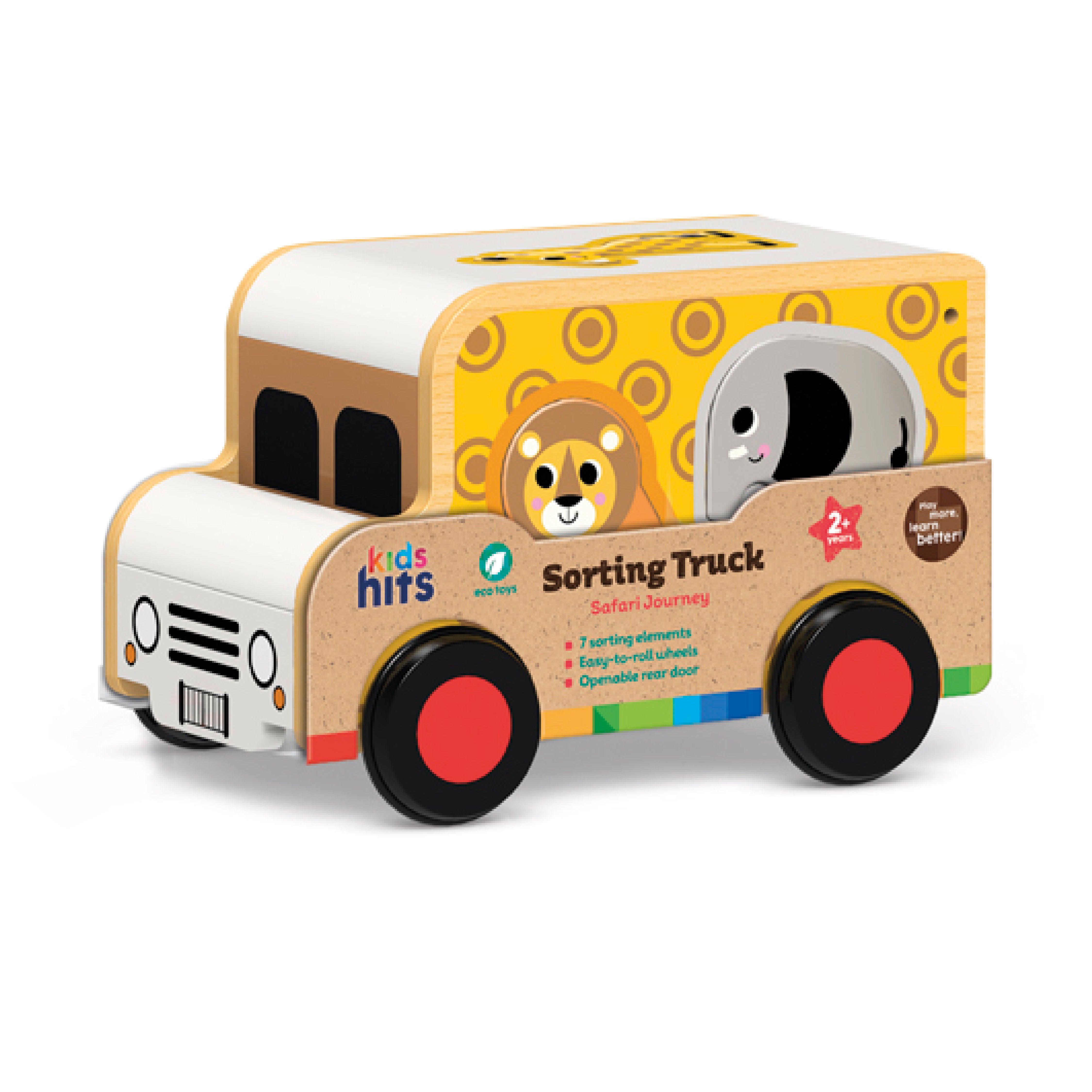 Sorting Truck: Safari Journey – Colorful Animal-Themed Shape Sorter & Pull-Along Toy!