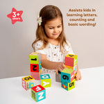 Kids Hits Wooden ABC Cubes: Farm Set – Build, Learn, and Play with a 3D Farm Adventure