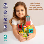 Kids Hits Wooden ABC Cubes: Farm Set – Build, Learn, and Play with a 3D Farm Adventure