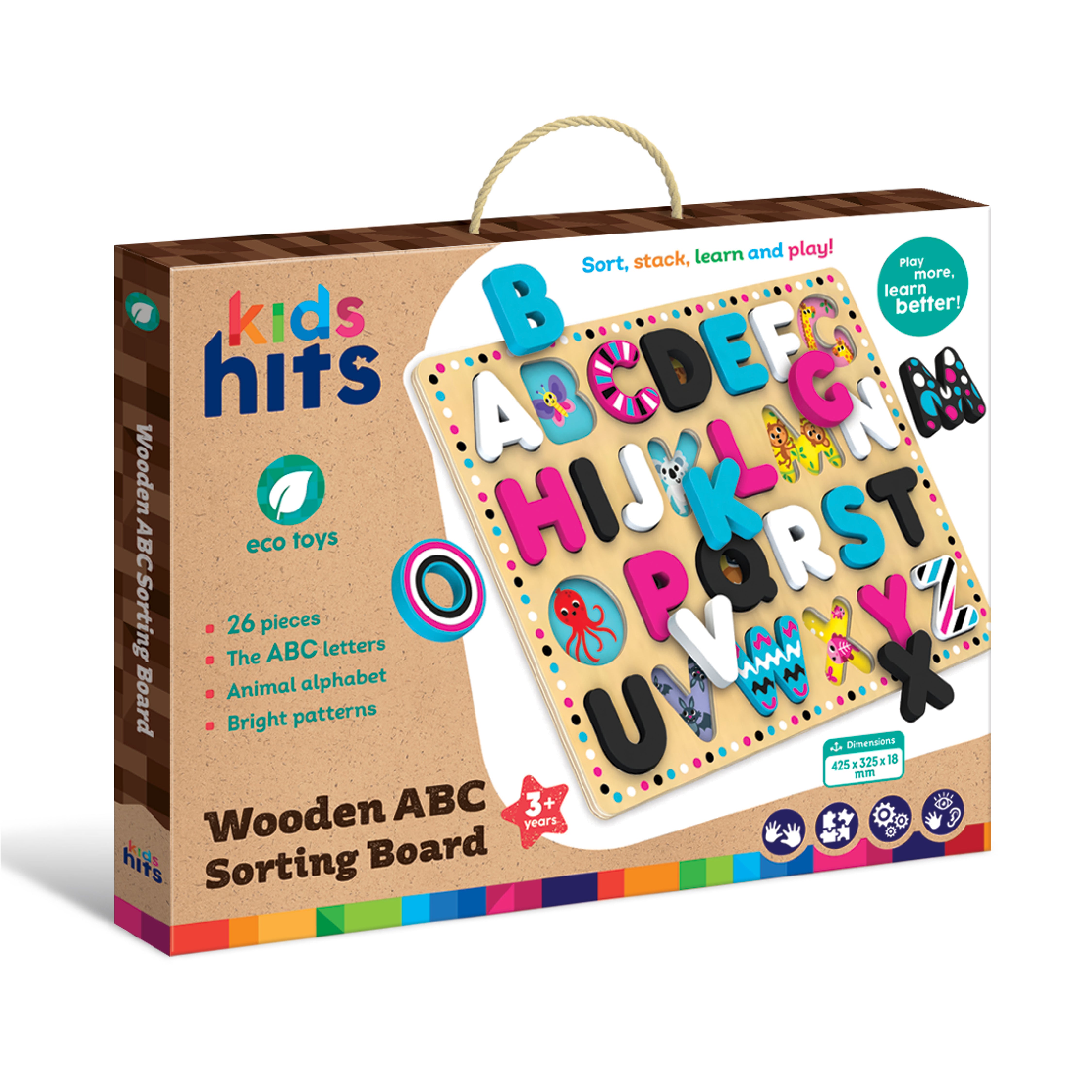 Kids Hits Wooden ABC Sorting Board