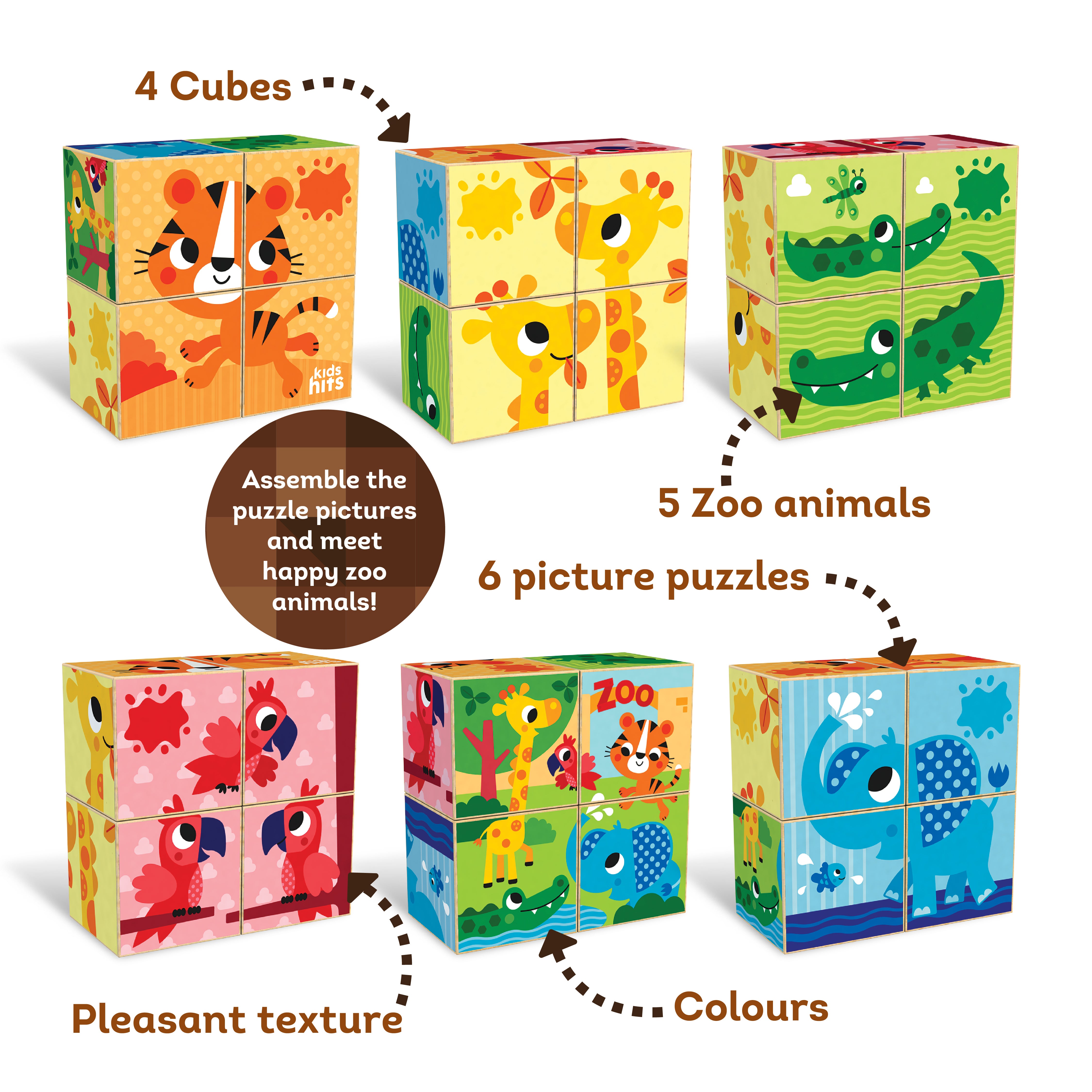 Kids Hits: Colourful Zoo – Explore, Learn, and Build with Bright Zoo Animals!