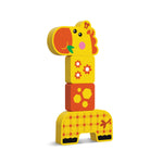 Kids Hits: Wooden Toy - Unleash Creativity with the Cute Friendly Giraffe Build-and-Match Game!