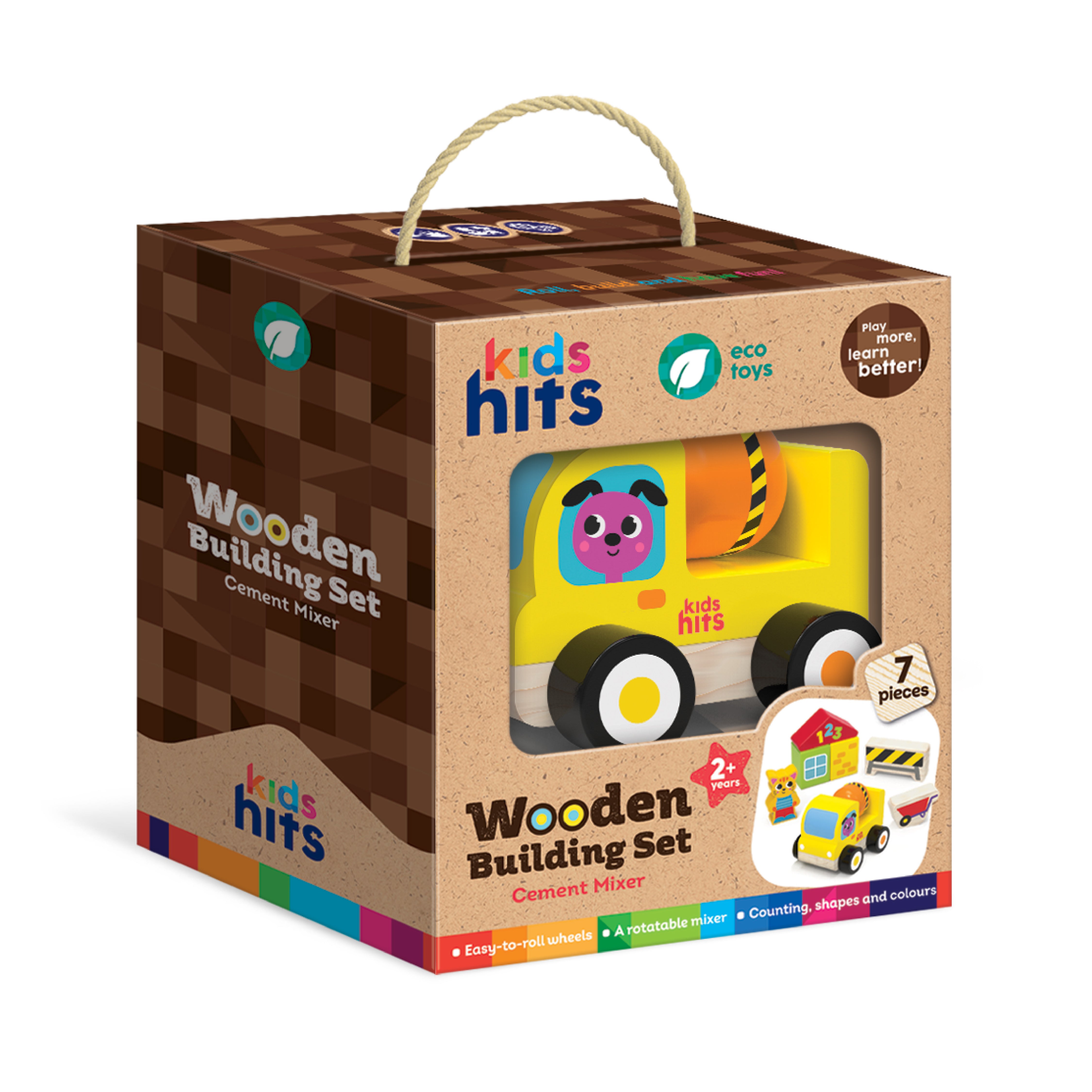 Kids Hits Wooden Building Set - Cement Mixer